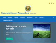 Tablet Screenshot of mansfieldsoccer.org